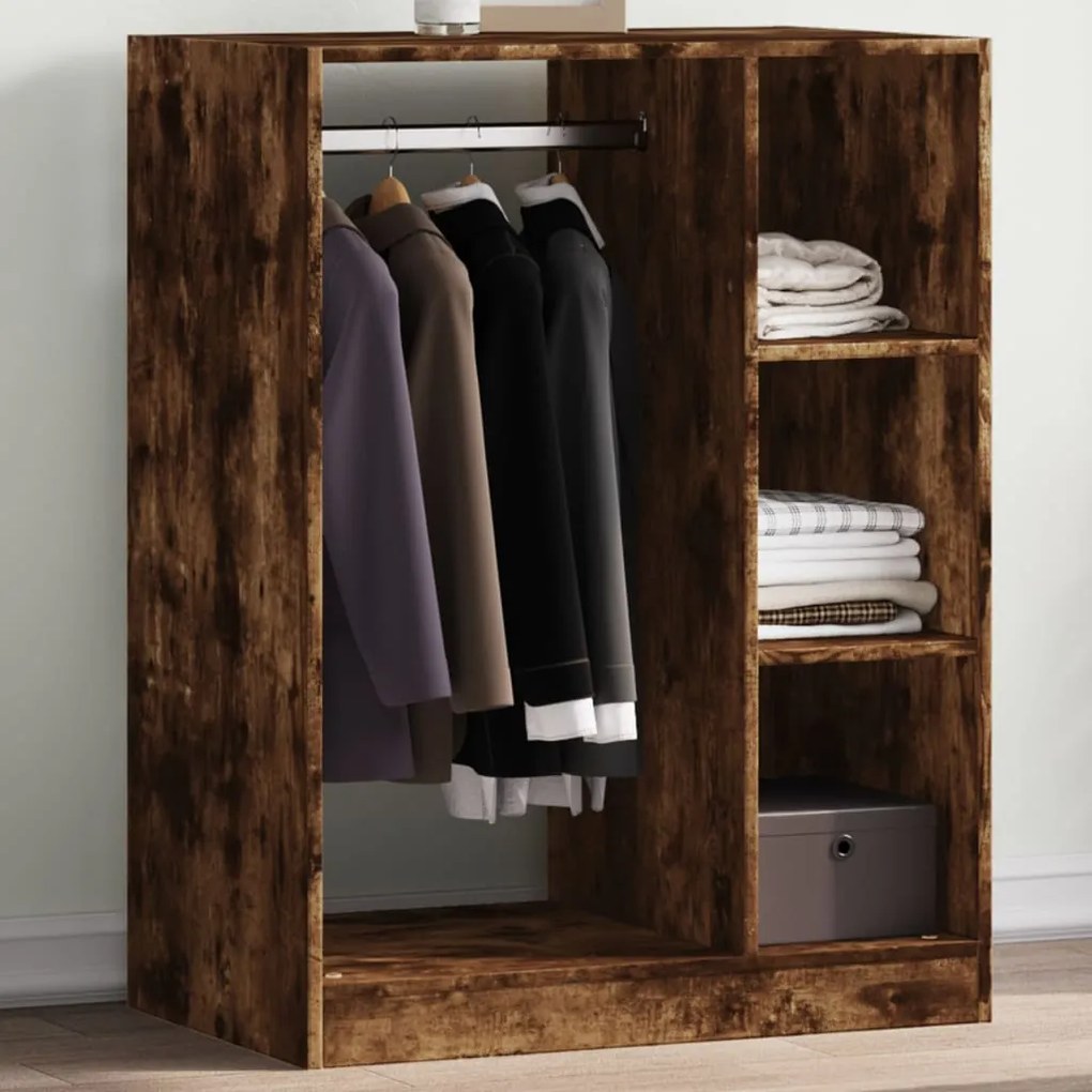 vidaXL Dulap, stejar fumuriu, 77x48x102 cm, lemn prelucrat