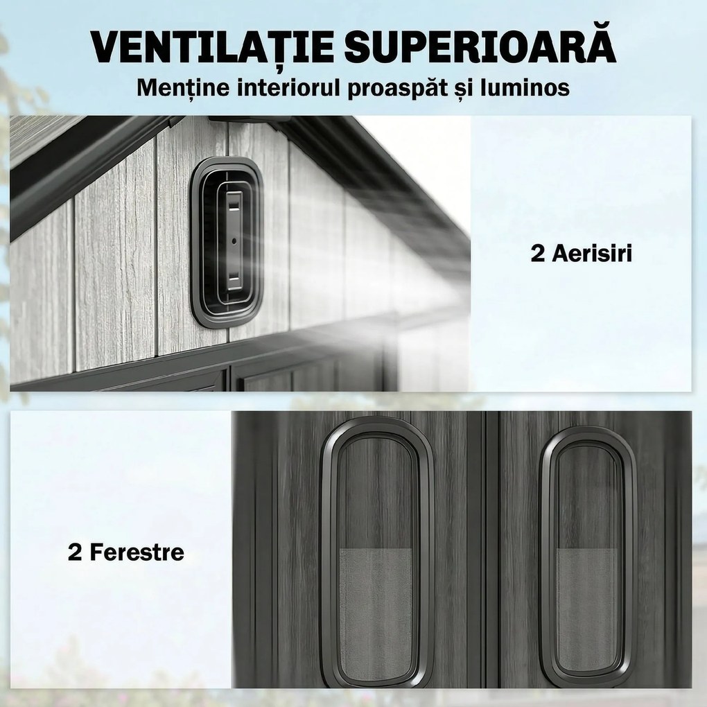 Outsunny metal 2 3, magazie căsuță dulap depozitare cutie | Aosom Romania