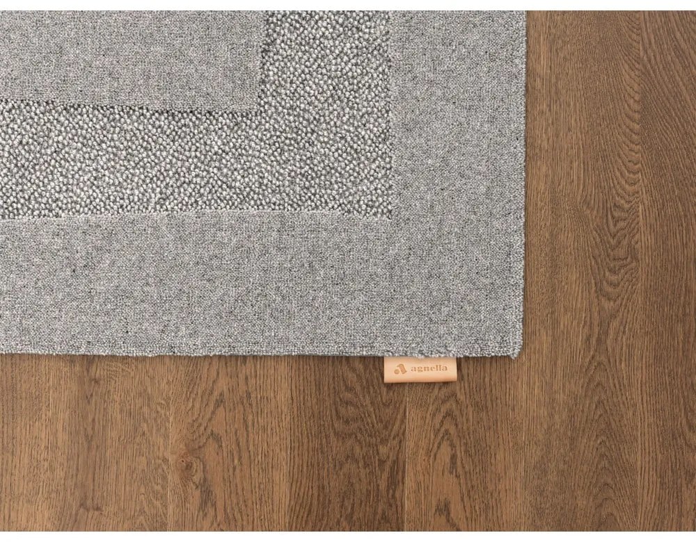 Covor gri din lână 200x300 cm Morphic Rocca – Agnella