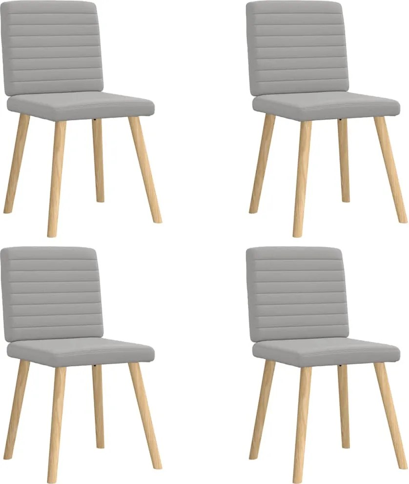 vidaXL Scaune de sufragerie 4 buc țesătură gri nor