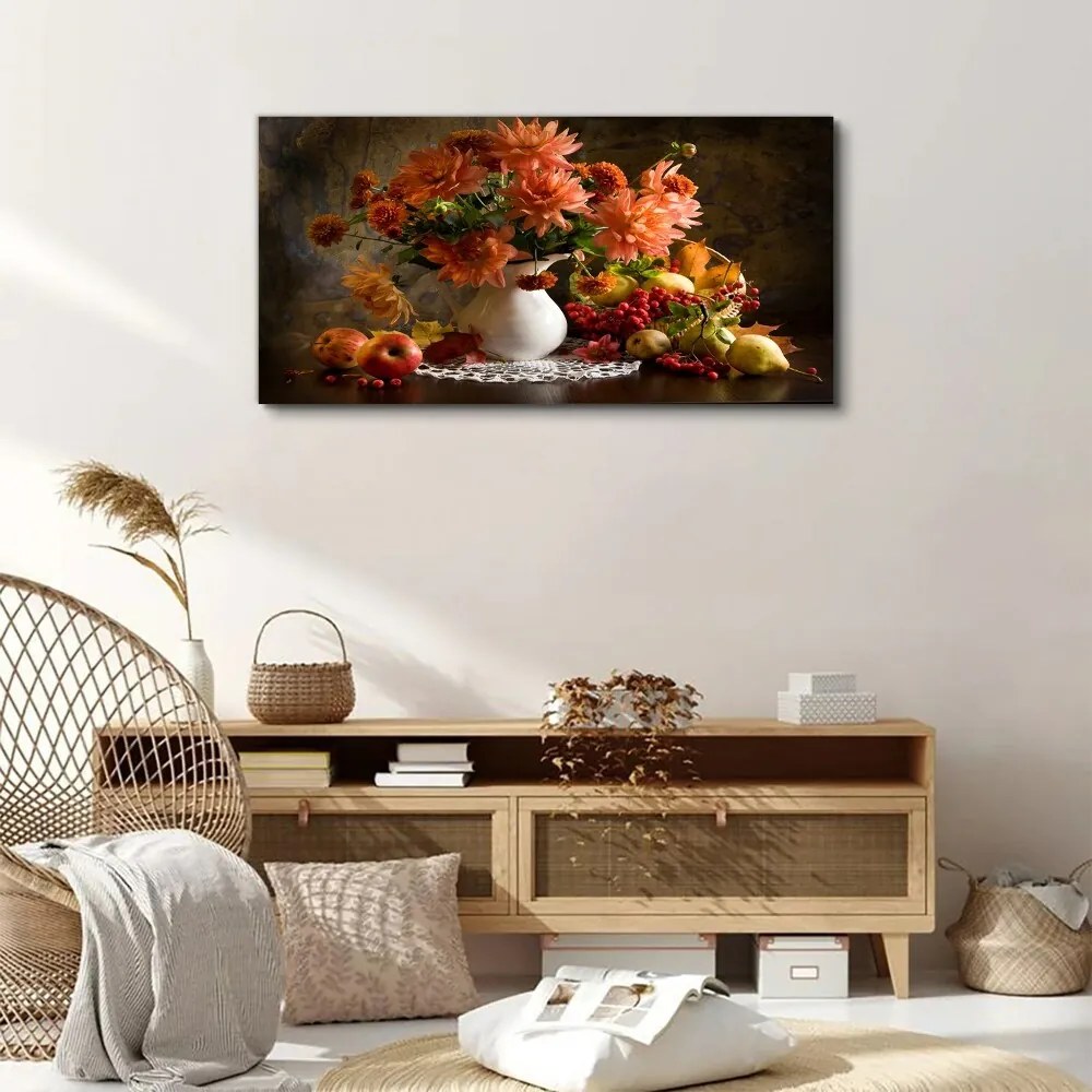 Tablou canvas Pictura flori fructe