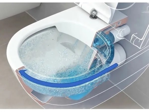 Pachet vas WC rimless suspendat, Villeroy&Boch Soul, cu capac si rezervor incastrat Grohe Rapid SL cu clapeta