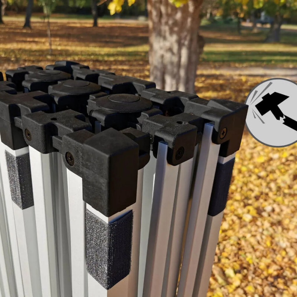 Cort tip foarfecă 3x6 m ALU fără pereți - Cadru din aluminiu, Impermeabil - fără pereți - Verde