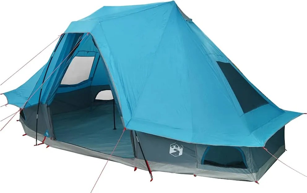 vidaXL Cort Tipi cu acoperiș albastru 466 x 310 x 240 cm tafta