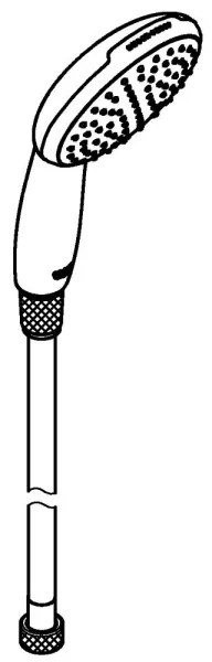 GROHE 26720001 - Duș de mână VITALIO START 110, furtun 1500 mm, crom lucios