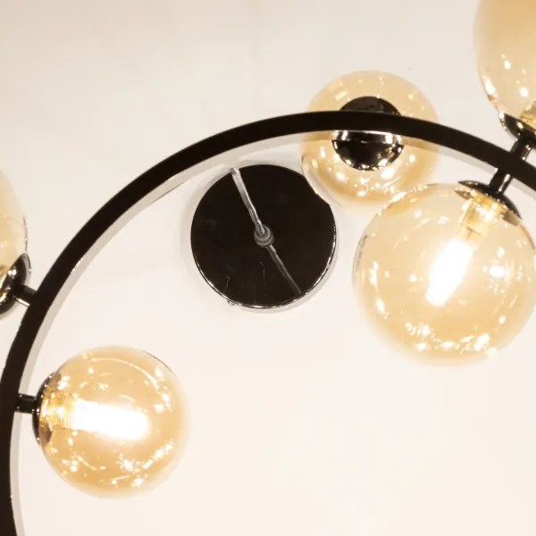 Brilagi - Lustru LED pe cablu MILLA 15xG9/3W/230V, negru crom/auriu