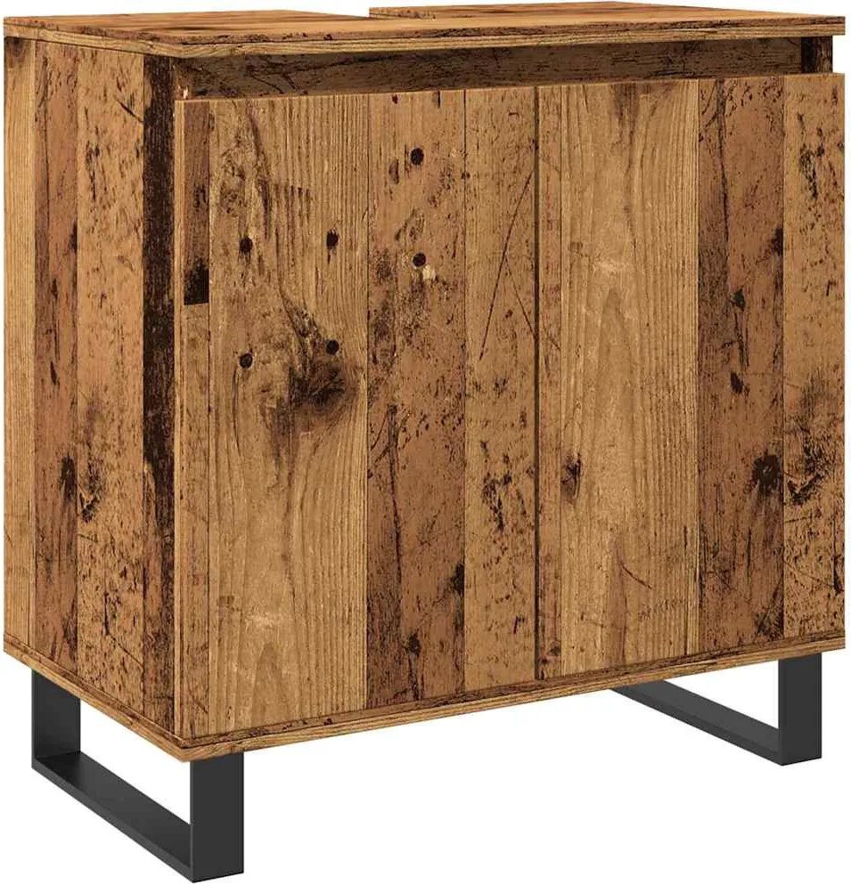 vidaXL Dulap de baie, lemn vechi, 58x33x60 cm, lemn prelucrat