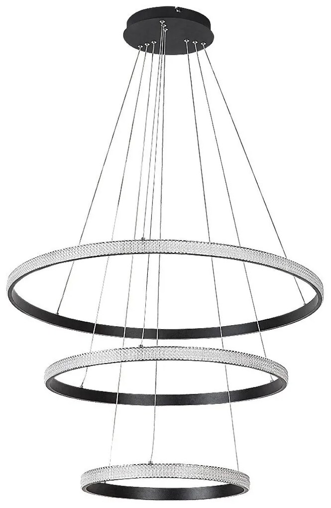Lustra suspendata cu 3 inele LED Grete 80cm