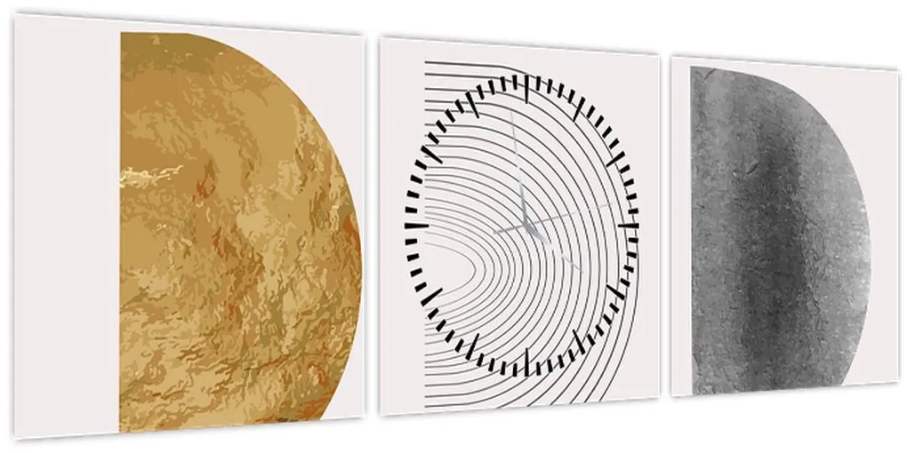 Tablou - Arcuri rustice N⁰3 (cu ceas) (90x30 cm)