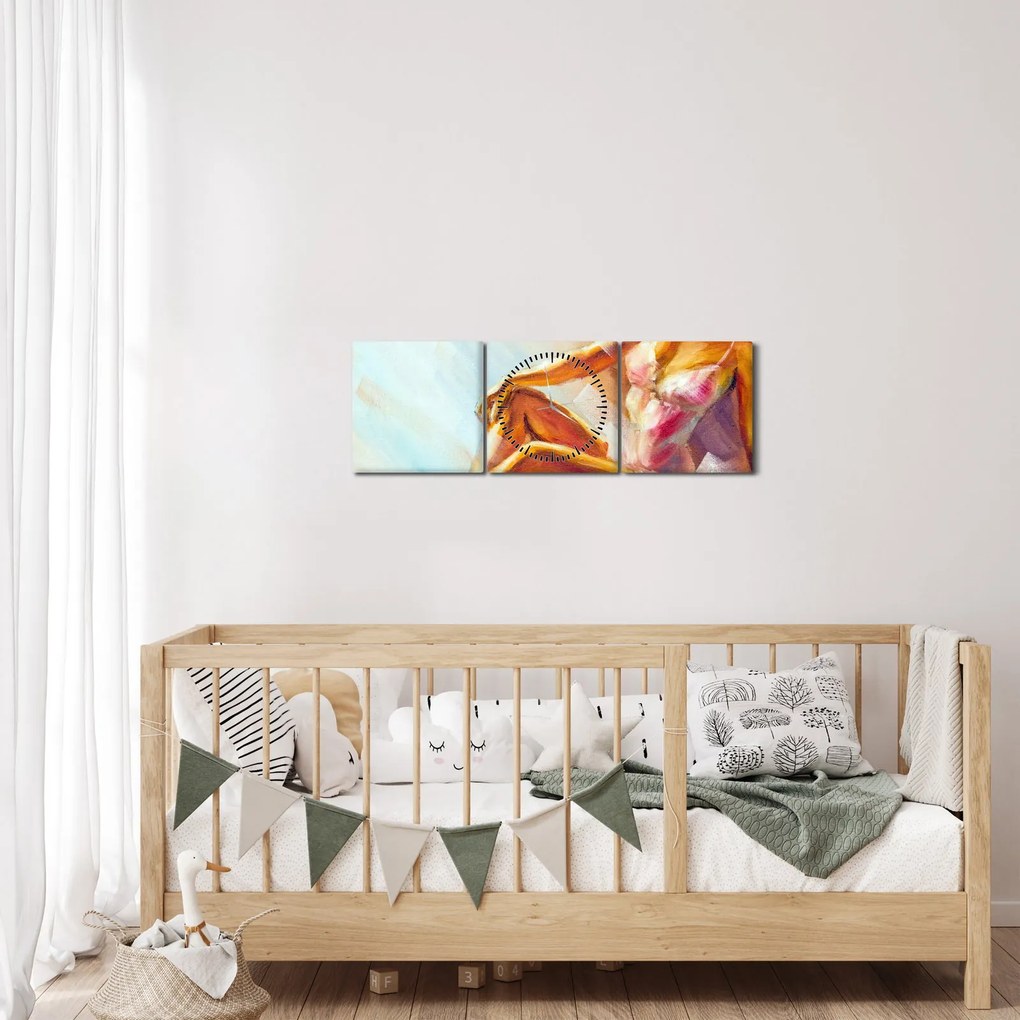 Tablou - Dansatori (cu ceas) (90x30 cm)