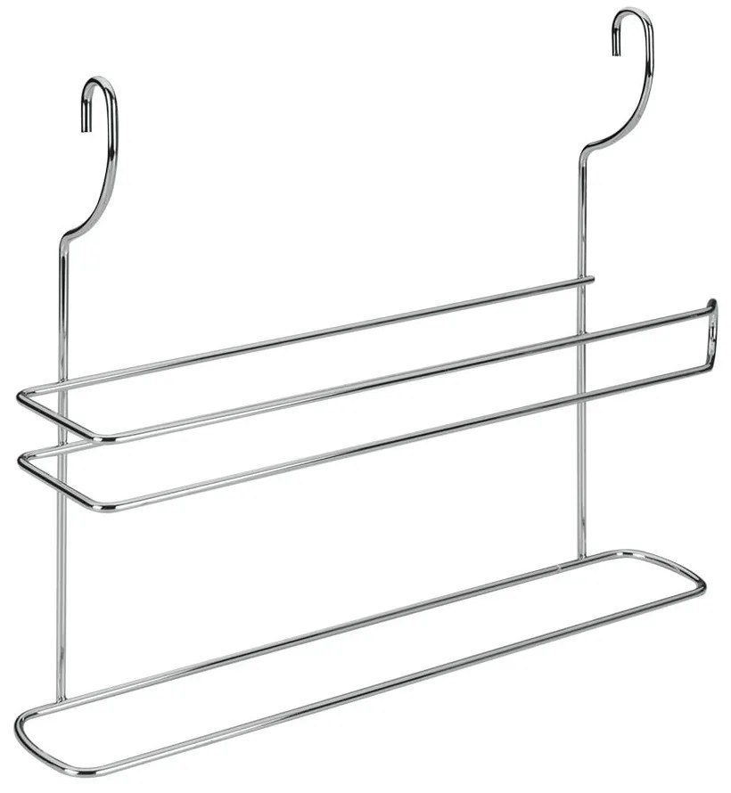 Suport de prosoape de bucătărie argintiu suspendat din oțel cromat Lonardo – Metaltex