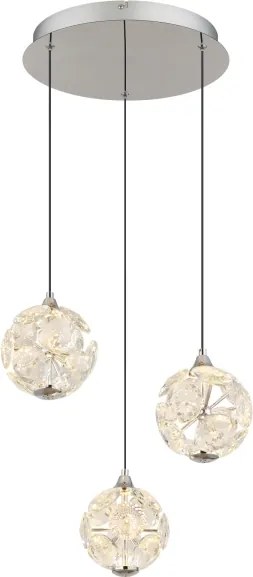 Globo 16047-3HC - Lustră suspendată pe cablu VIRINA, LED/24W/230V