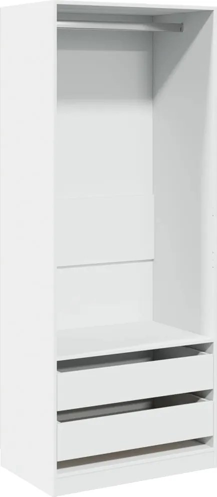 vidaXL Șifonier, alb, 80x50x200 cm, lemn prelucrat