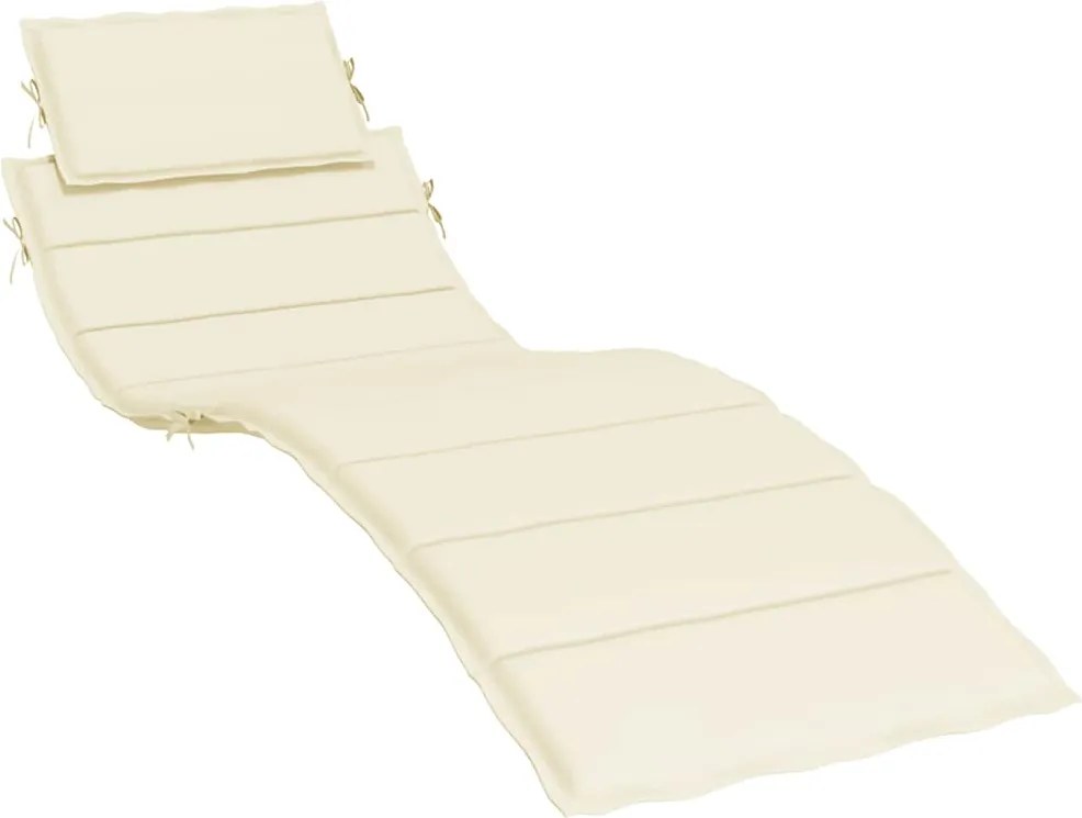 vidaXL Pernă de șezlong, crem, 186x58x4 cm, textil oxford