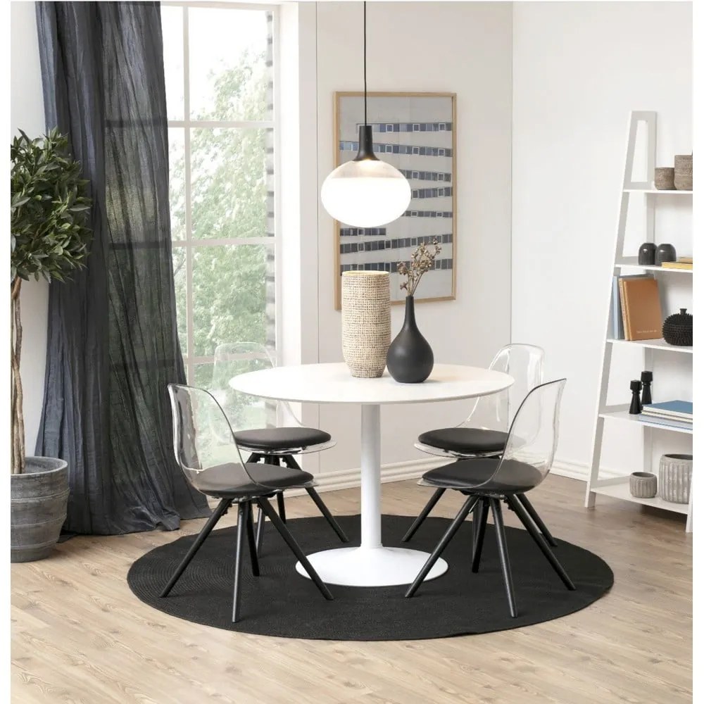 Masă rotundă Actona Ibiza, ø 110 cm, alb