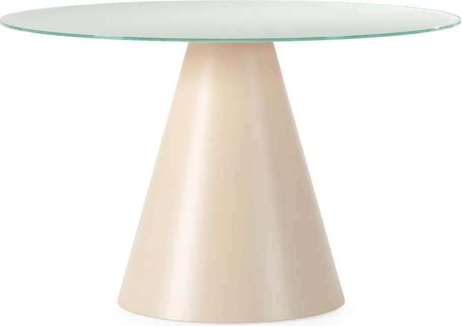 Masă de dining rotundă cu blat din sticlă ø 120 cm Vida – MOME