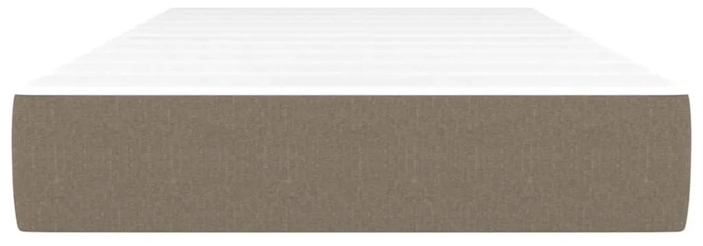 Saltea de pat cu arcuri, gri taupe, 90x190x20 cm, textil Gri taupe, 90 x 190 cm