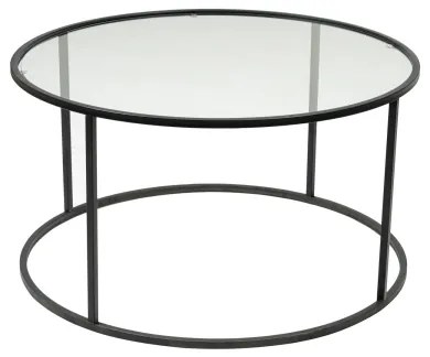 Măsuță de cafea BERLIN 45x80 cm negru/transparent