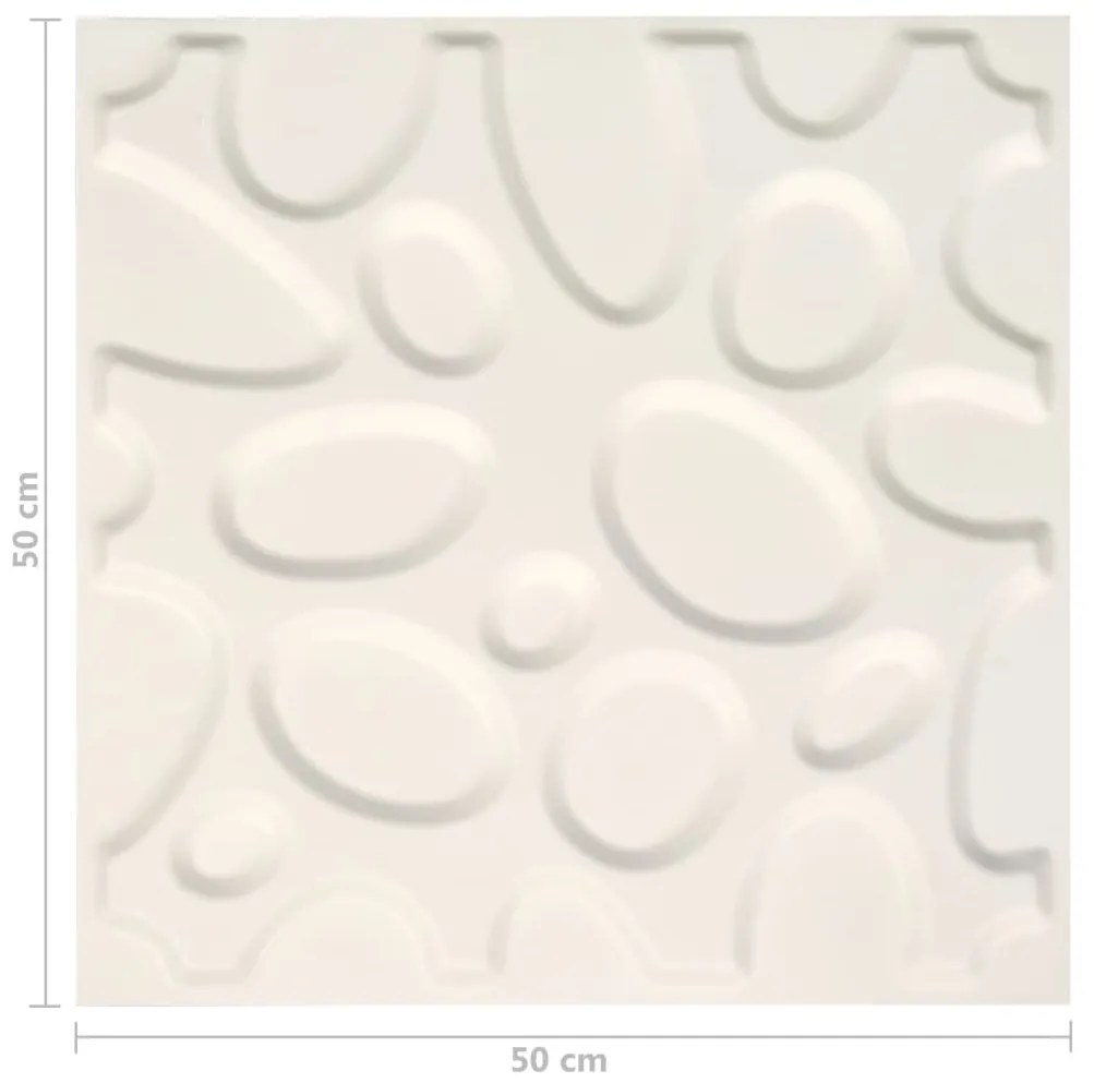 Panouri de perete 3D, 12 buc., 0,5 x 0,5 m, 3 m   12, Cu bule