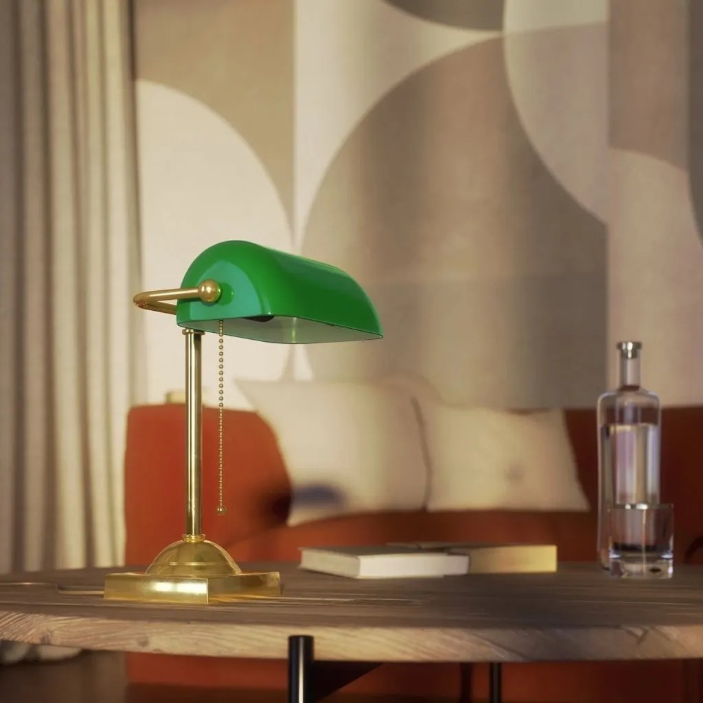 Lampa de birou din alama design clasic Banker