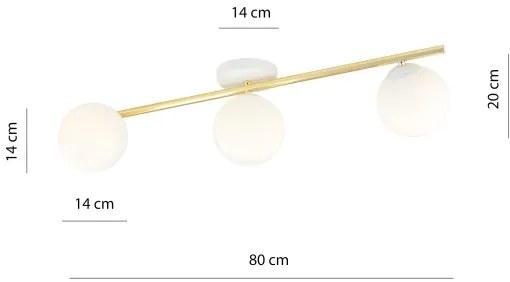 Plafonieră SPLENDI 3xE14/10W/230V alb/auriu