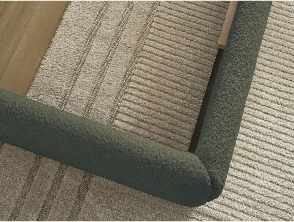 Pat matrimonial verde închis tapițat cu spațiu de depozitare/fără tăblie cu somieră 180x200 cm Inera – Bobochic Paris