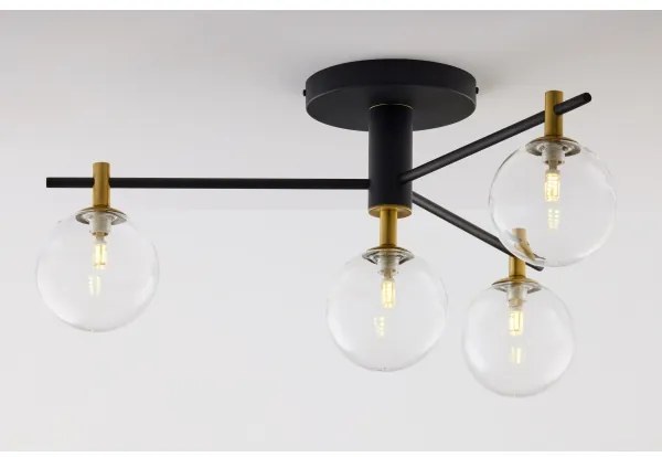 Lustră aplicată Jupiter 2034 FIGARO 4xG9/10W/230V negru/auriu/bej/transparent