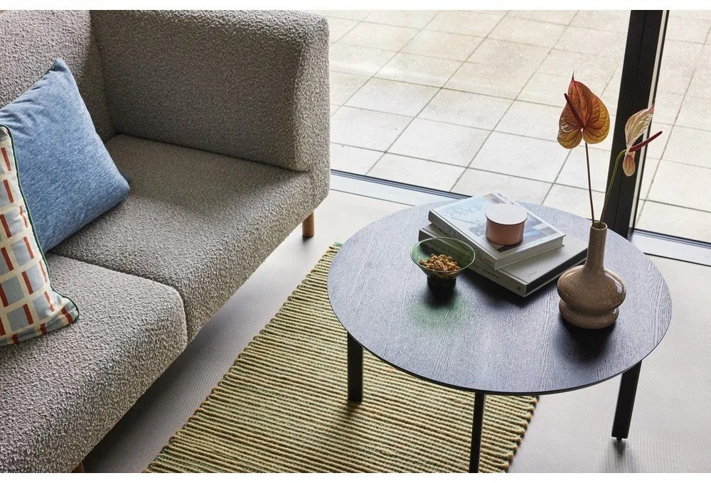 Măsuță de cafea neagră rotundă ø 80 cm Fjord – Hübsch