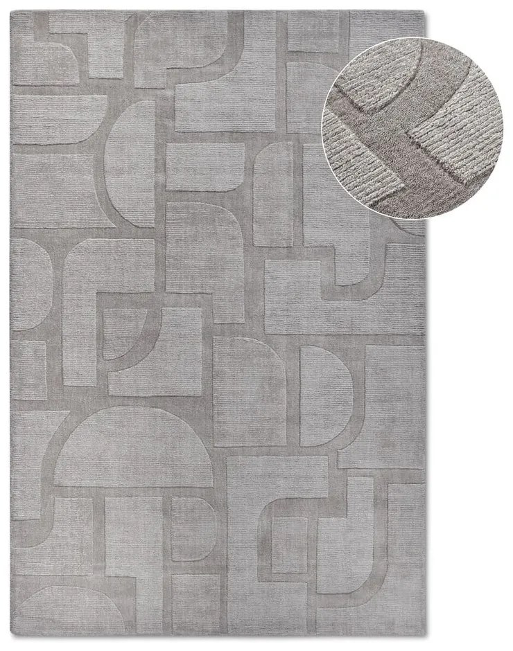 Covor gri țesut manual din lână 120x170 cm Alexis – Villeroy&Boch