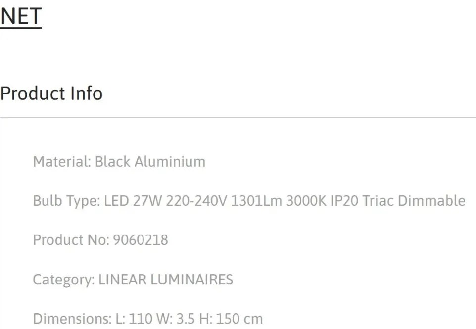 Lustra LED dimabila suspendata NET negru