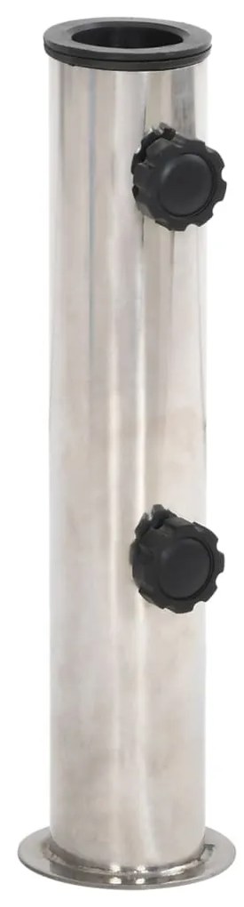 vidaXL Suport de umbrelă pentru stâlp de Ø38/48 mm, argintiu, oțel