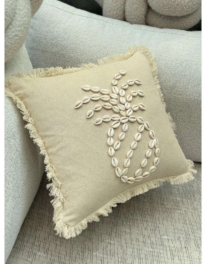 Față de pernă din bumbac 43x43 cm Seashells – Mioli Decor