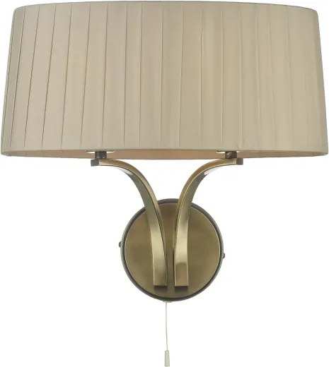 Där Lighting CRI0929 - Lampă de perete CRISTIN 2xE14/40W/230V alamă/taupe