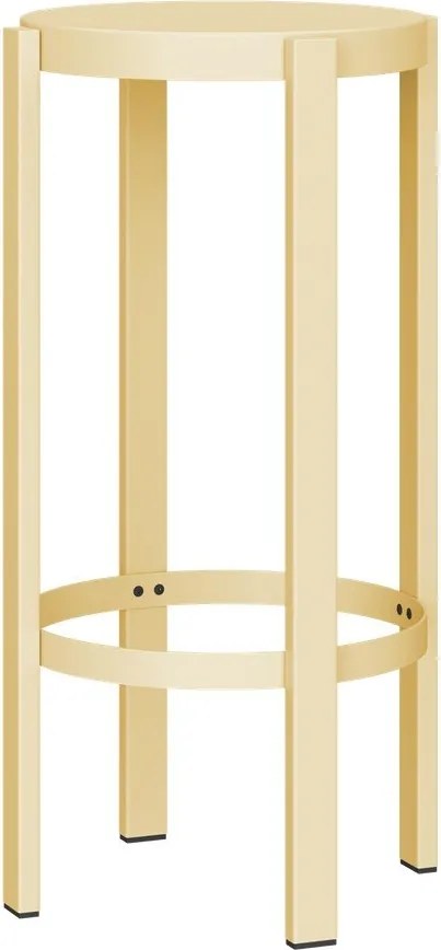 Scaun de bar galben din oțel (înălțime șezut 75 cm) Doon – noo.ma