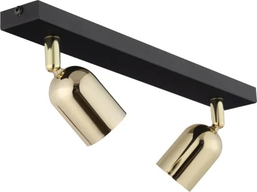 Spot LED TOP 2xGU10/10W/230V negru/auriu