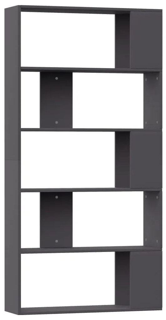800101 vidaXL Bibliotecă/Separator cameră, gri, 80x24x159 cm, PAL