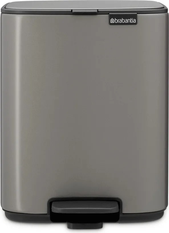 Coș de gunoi gri cu pedală din oțel 7 l Bo – Brabantia