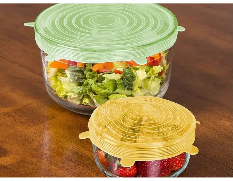 Set de capace din silicon Beper C102COC101, 6,5-20,5 cm, temperatură de la -20 la +230 °C, fără BPA, multicolor
