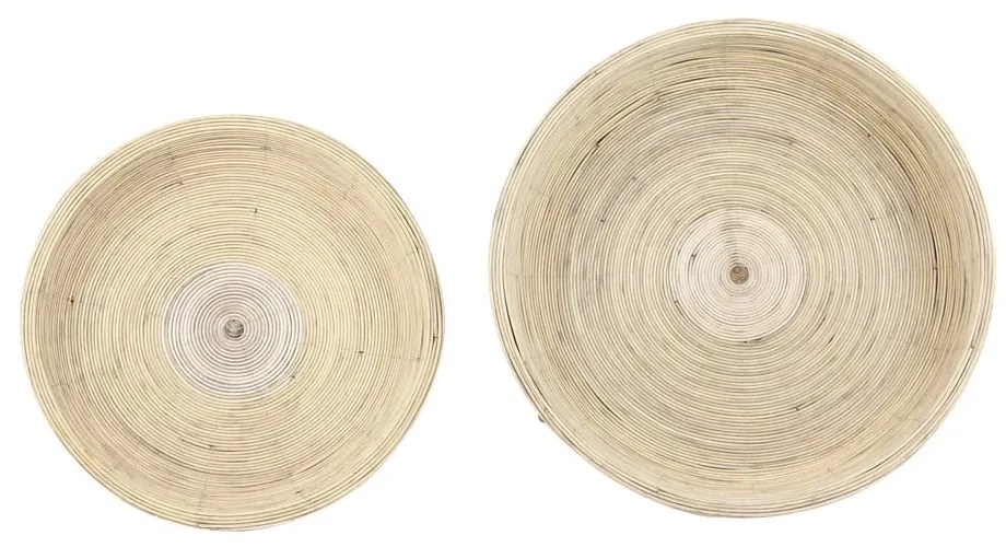 Măsuțe auxiliare 2 buc. rotunde din ratan ø 56 cm Colon – Light &amp; Living