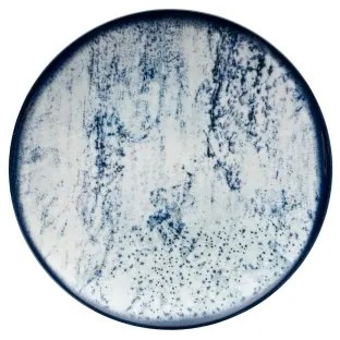 Set de veselă 24 piese albastră/porțelan