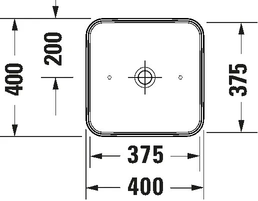 Duravit 2397400070 - Lavoar pe blat D-NEO 40x40 cm ceramică/alb lucios
