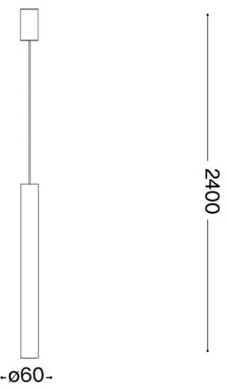 Ideal Lux - Lustra LED suspendată pe cablu LOOK, 1x GU10/7W/230V, CRI 90, diametru 6 cm, finisaj cupru