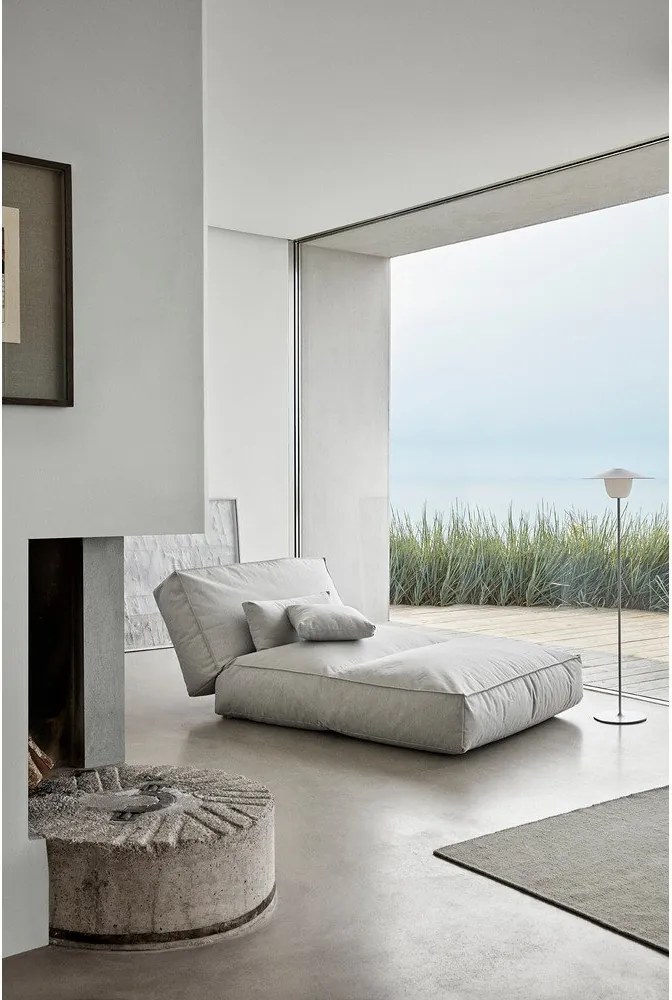 Șezlong de grădină Blomus Cloud, 120 x 190 cm, gri deschis