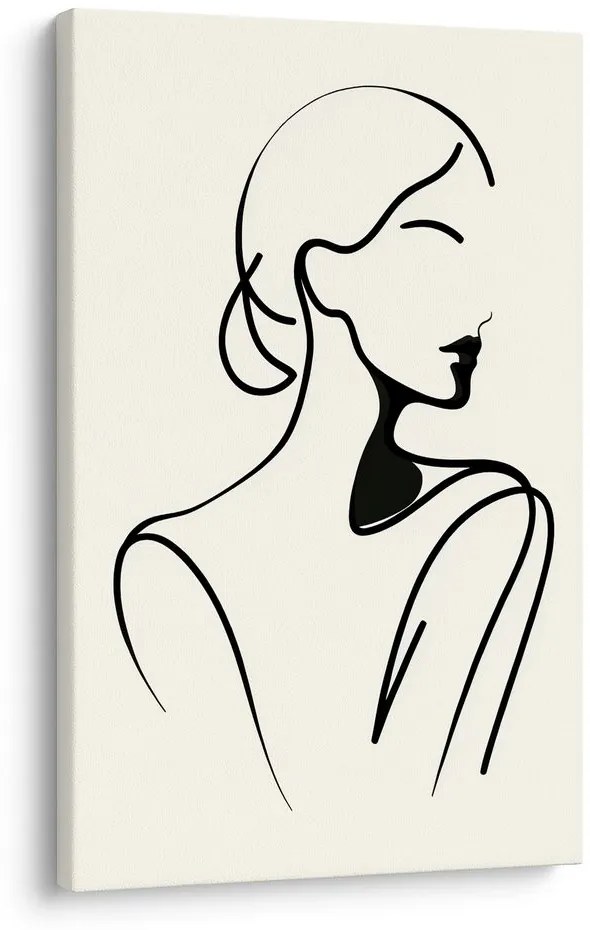 Tablou femeie în linii minimaliste