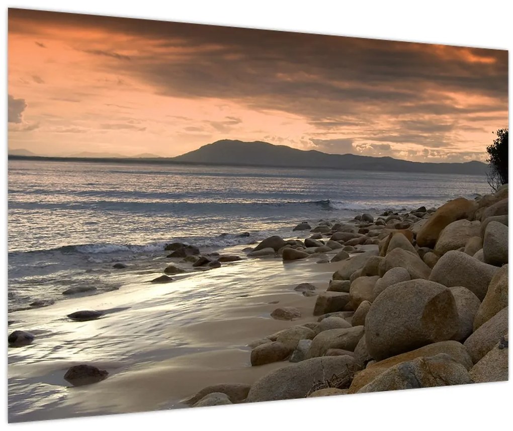 Tablou - Marea și munții (90x60 cm)