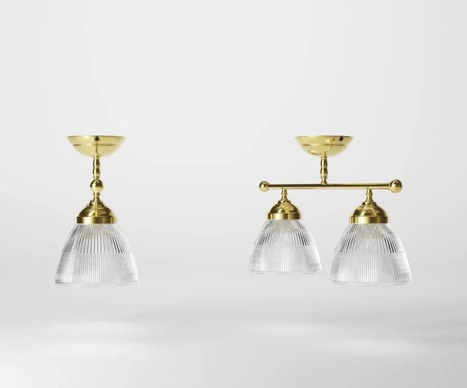 Lustra stil neoclasic din alama si sticla Elide