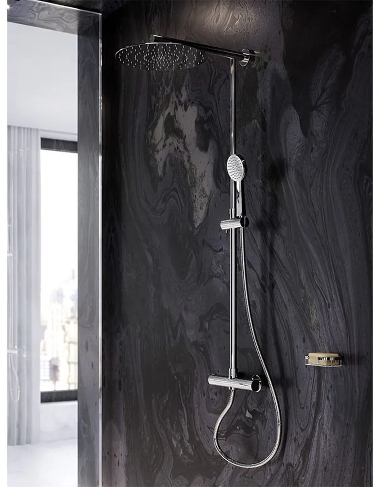 Coloana de dus cu termostat crom lucios Ferro, Trevi Crom lucios