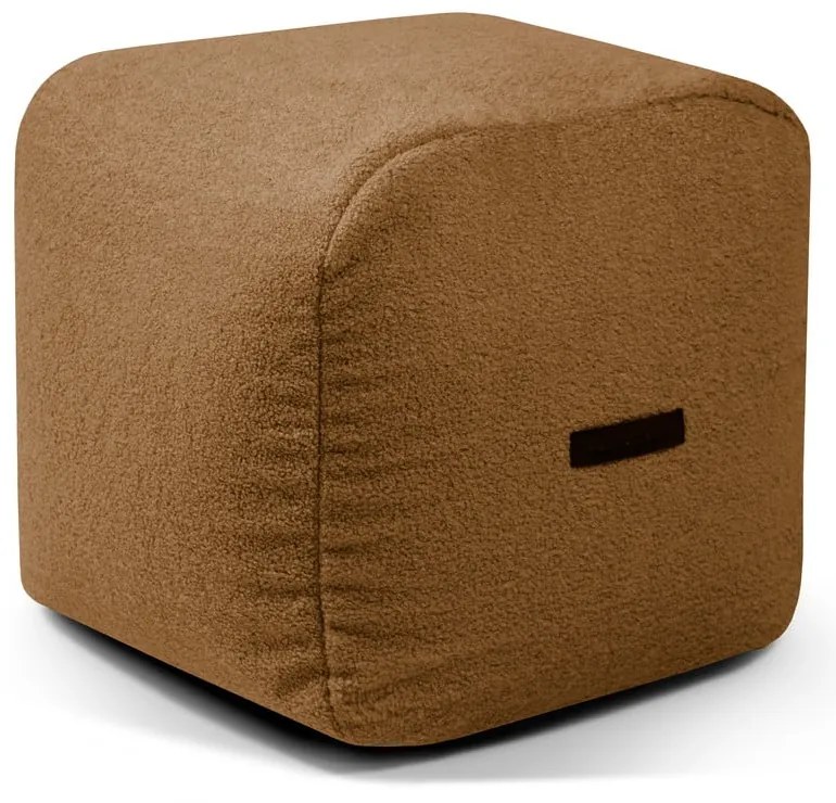 Fotoliu bean bag maro cu tapițerie din țesătură bouclé Plus 50 Lounge – SLOWDOWN