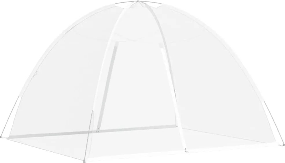 vidaXL Plasa țânțari Mongolia cu uși, 220 ochiuri alb 200x180x135 cm