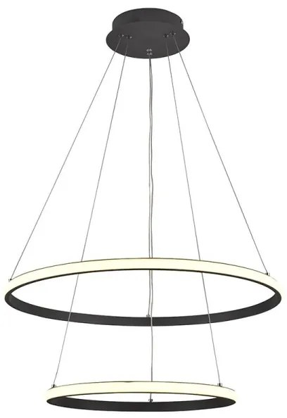 Lustră LED dimabilă pe cablu LED/75W/230V 3000-6500K + telecomandă